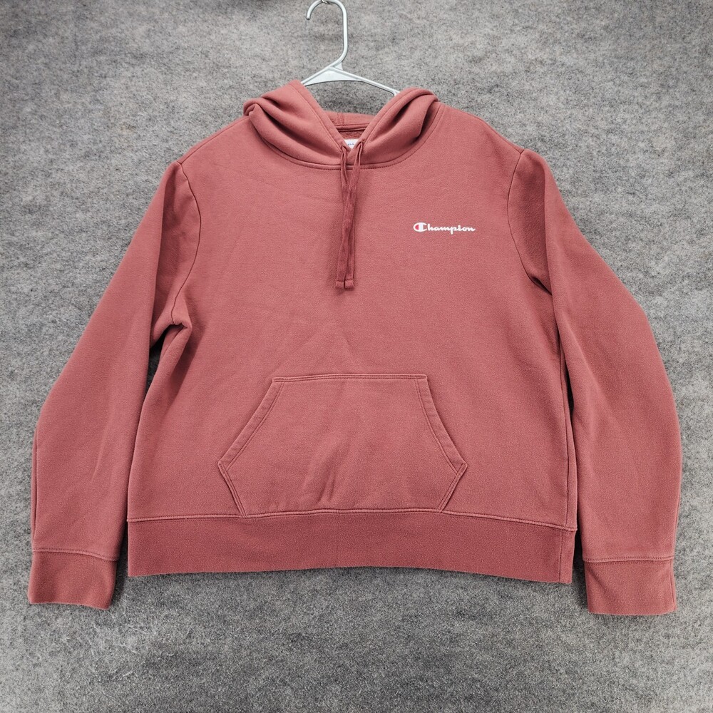 Champion Hoodie Womens Large Brick Red Long Sleeve